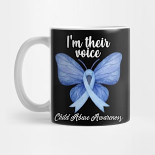 Child Abuse Prevention Awareness Month Blue Ribbon gift idea Mug